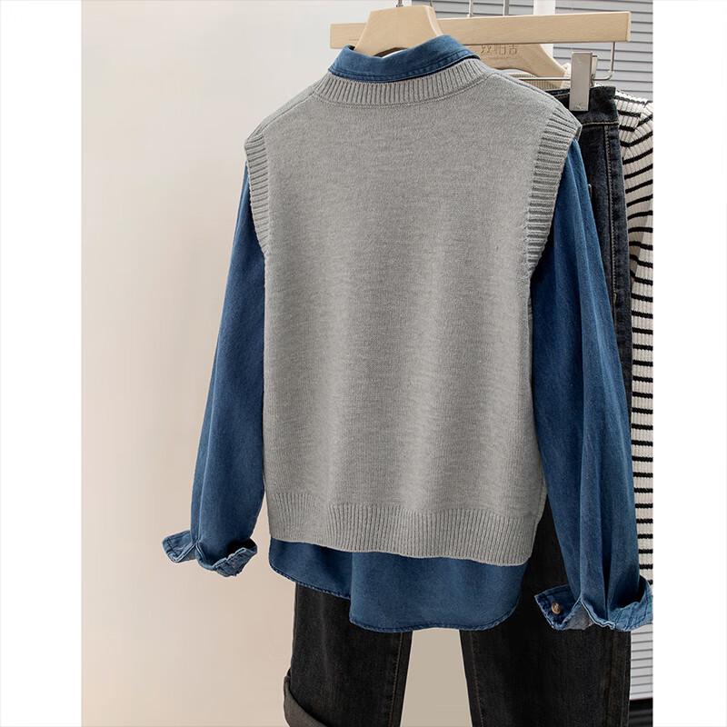 Women's Loose Fit Cartoon Knitted Vest