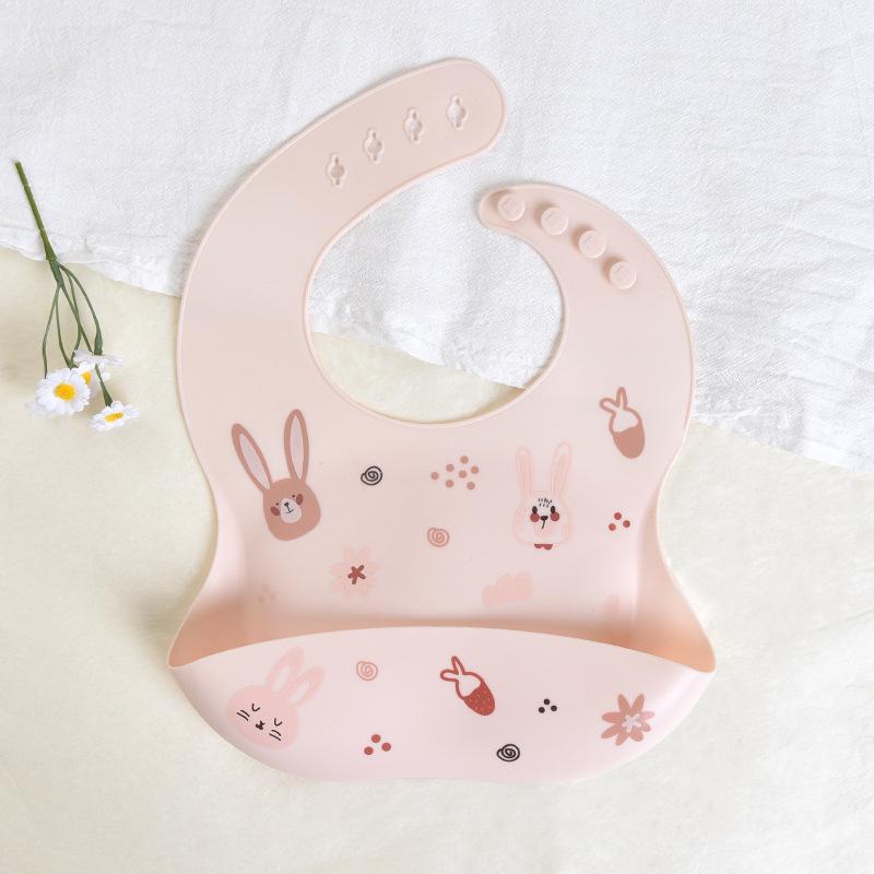Food Grade Silicone Baby Eating Bibs Easy to Clean Baby Bibs Drool Towels Waterproof Children Silicone Drool Bibs