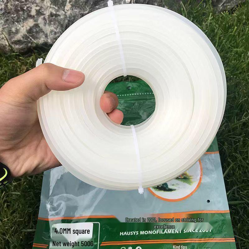 Steel Wire Braided Nylon Trimmer Line: Wear-Resistant, Sawtooth Weeding Rope for Mowing.