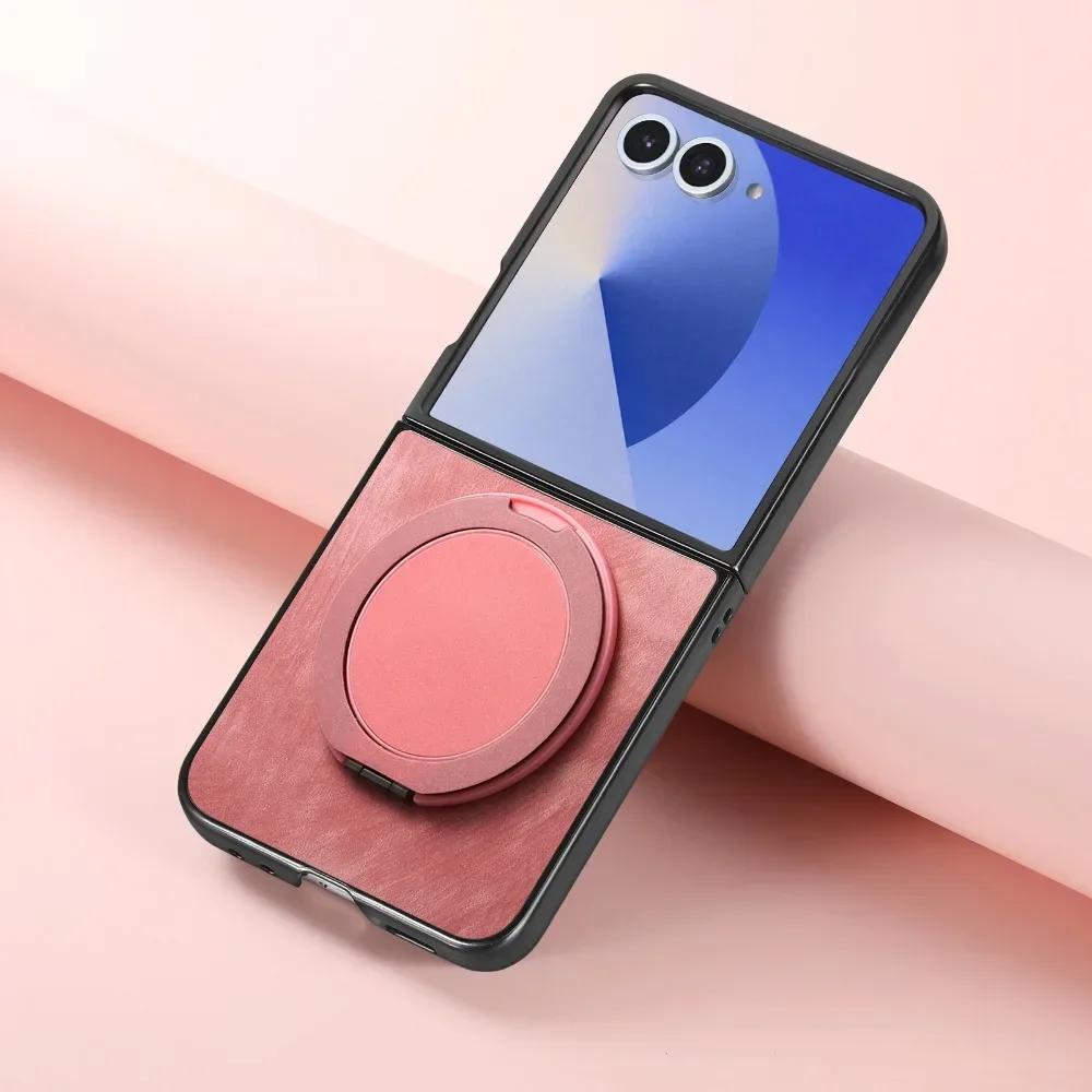 Magnetic Case for Magsafe Samsung Galaxy Z Flip 7 6 5 4 3 Z Fold 7 6 5 4 3 Macsafe Ring 360° Rotating Invisible Kickstand Cover