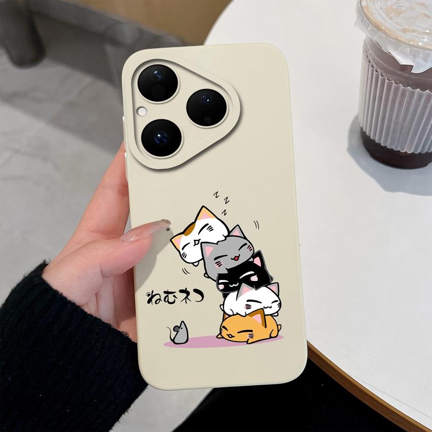 

Чехол для телефона Huawei Pura 80 Pro Nova Y70 Y90 Y61 Y72 4E 5T 6 7 8 9 SE с милым узором совы, мягкий силиконовый противоударный защитный чехол на заднюю панель для Huawei Capa Huawei Pura 80 Pro