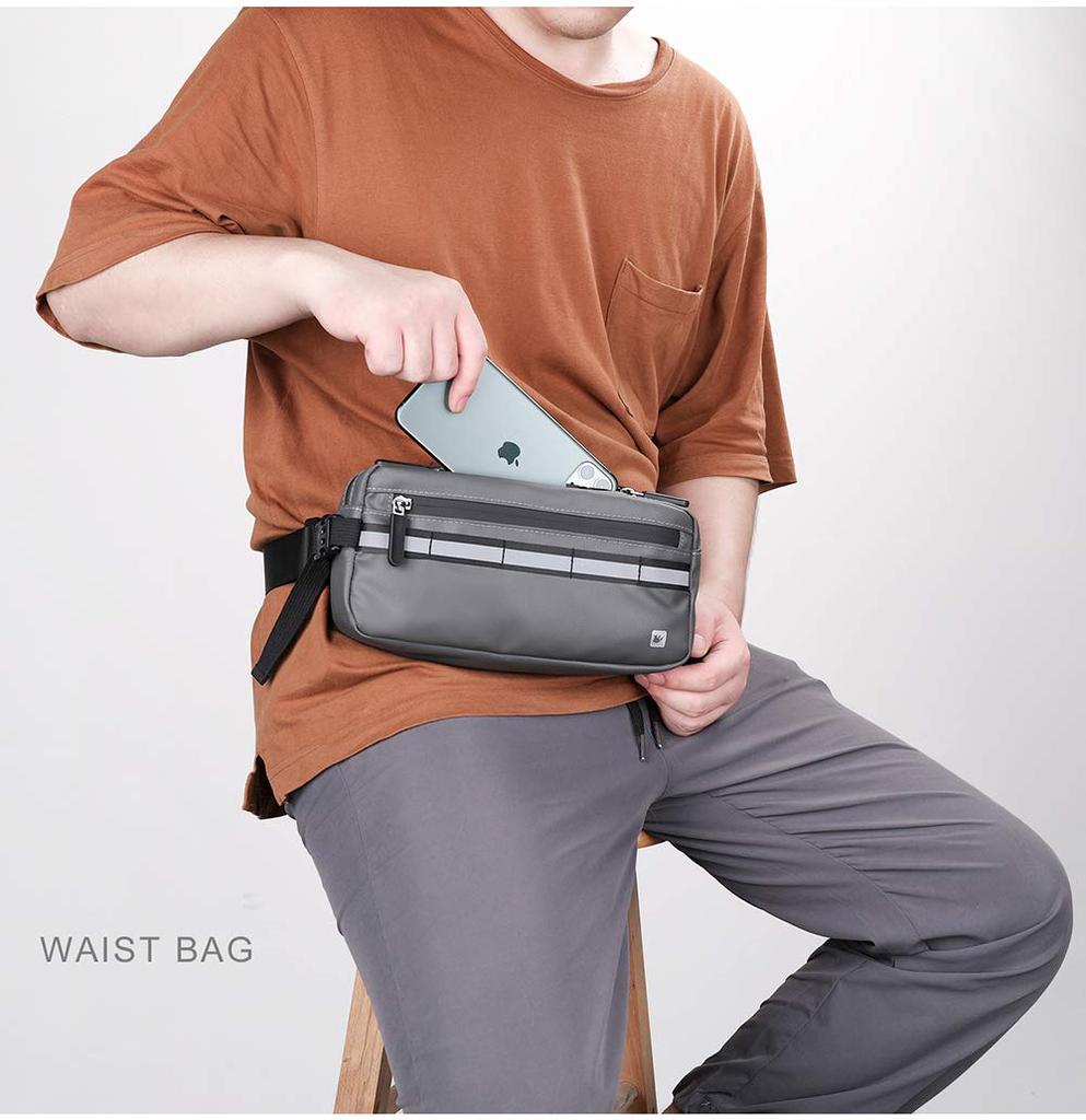 Rhinowalk Waterproof Bicycle Bag, Handlebar Bag, Bicycle Basket, Front Bag, Shoulder Bag, Waist Bag for Sports and Professional Cycling, Gray