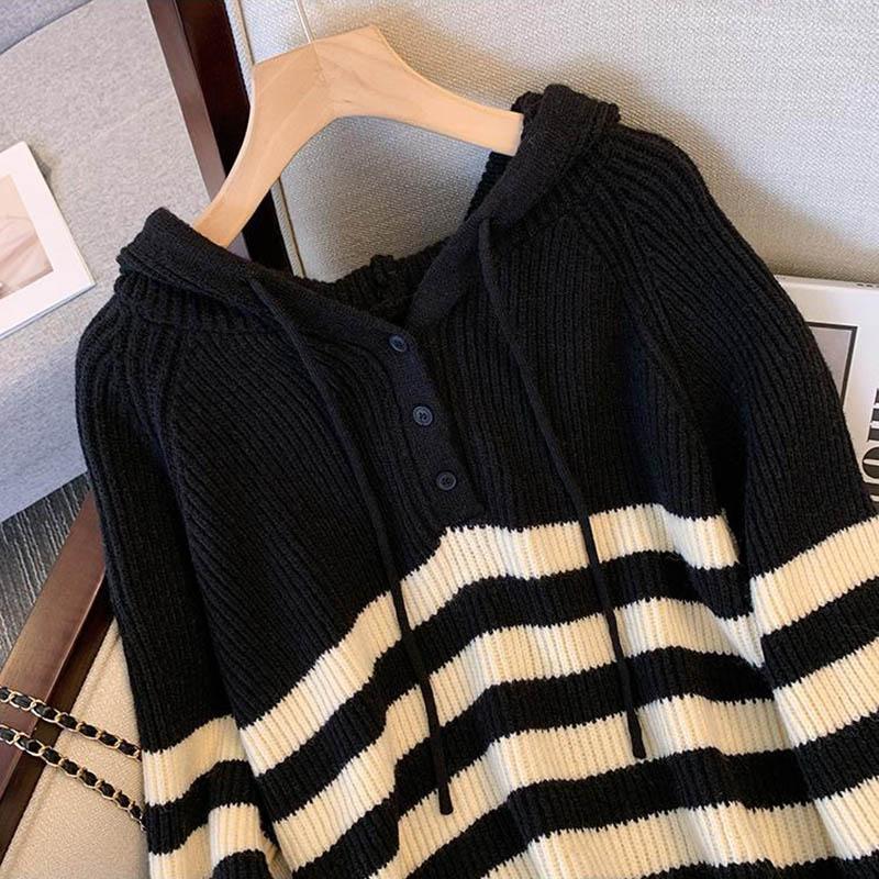 Sweater for Women Autumn Winter Thickened Pullover Warm Knitted Stretchy Long Sleeve Oversize Jumper Tops