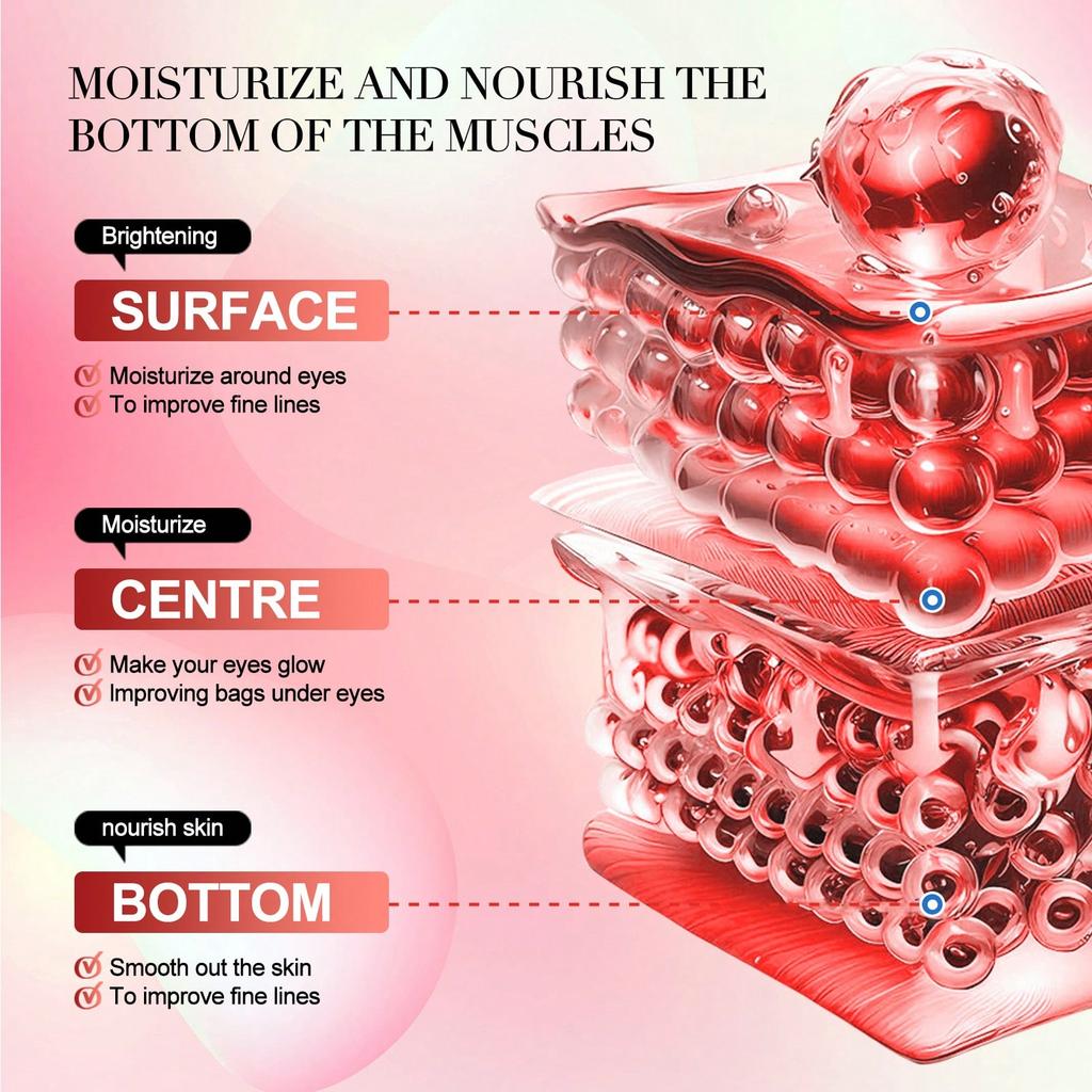 1 Pair/5 Pairs/10 Pairs Cherry Collagen Eye Mask, Reduces Fine Lines, Dark Circles And Eye Bags, Rel