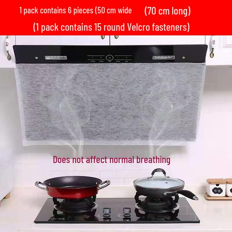 Oil Absorbing Range Hood Filter: Oil & Smoke Proof Sticker and Gasket Strip.