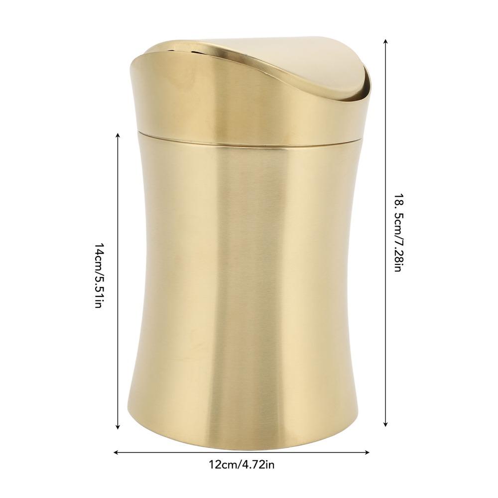 With Lid Countertop Trash Can 1.5 L Tiny Waste Basket Reusable Desktop Waste Bin Desk Area