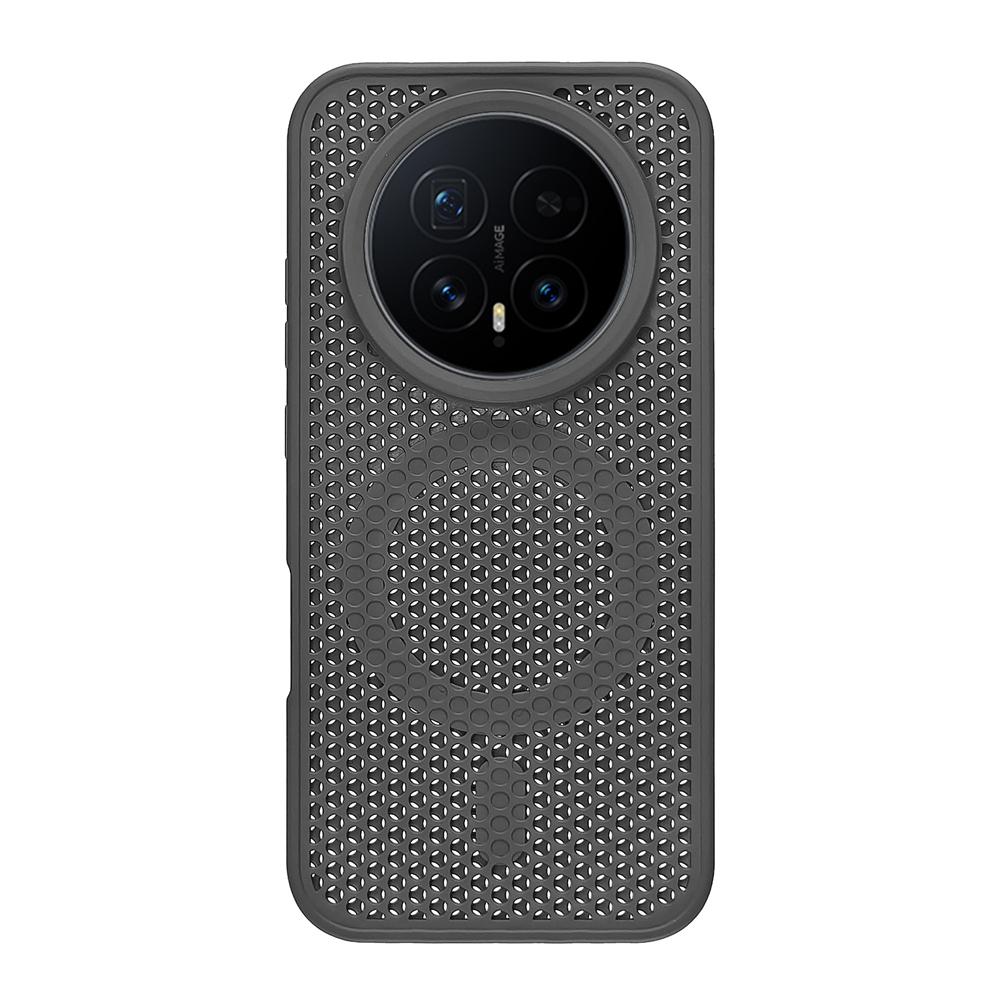 Custodia con Bumper Magnetico Forato a Rete a Nido d'Ape per Dissipazione del Calore per Huawei Honor Magic 8 7 6 Pro Cover Antiurto Ricarica Wireless