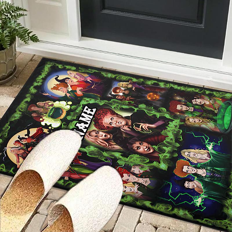 1PC Custom Name Witches Collage Carpet Game rug Area Rug Suitable for Kitchens, Homes, Offices, Living Rooms,Home Decor,Birthday Gift