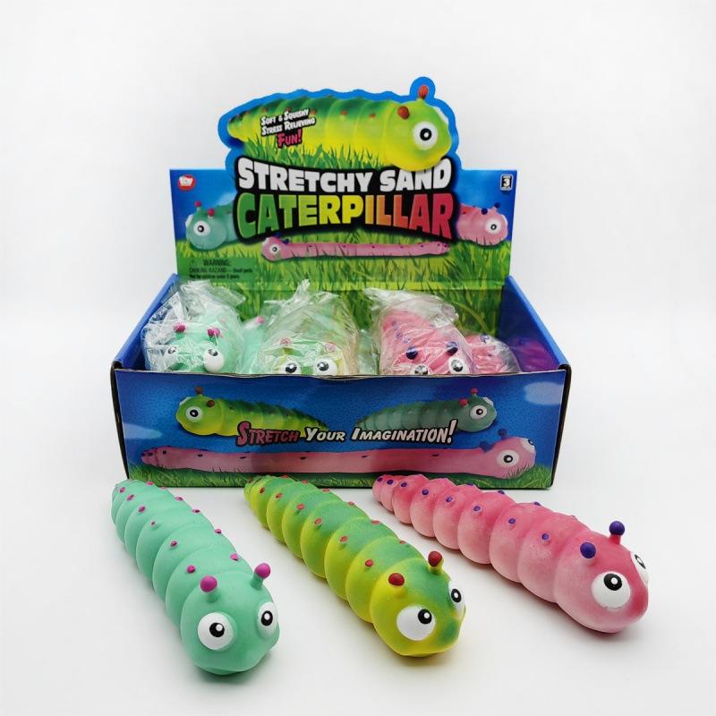 

Гусеница Лала Ле Вент окрашенная гусеница с песком, формирующая милую гусеницу, креативные игрушки New Caterpillar（Sand Fi