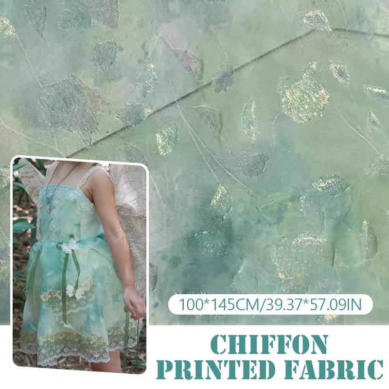 100*145cm Retro Jacquard Fabric Colorful Rose Printed Chiffon Fabric DIY Sewing Lolita Dress Hanfu Dress Shirts Material