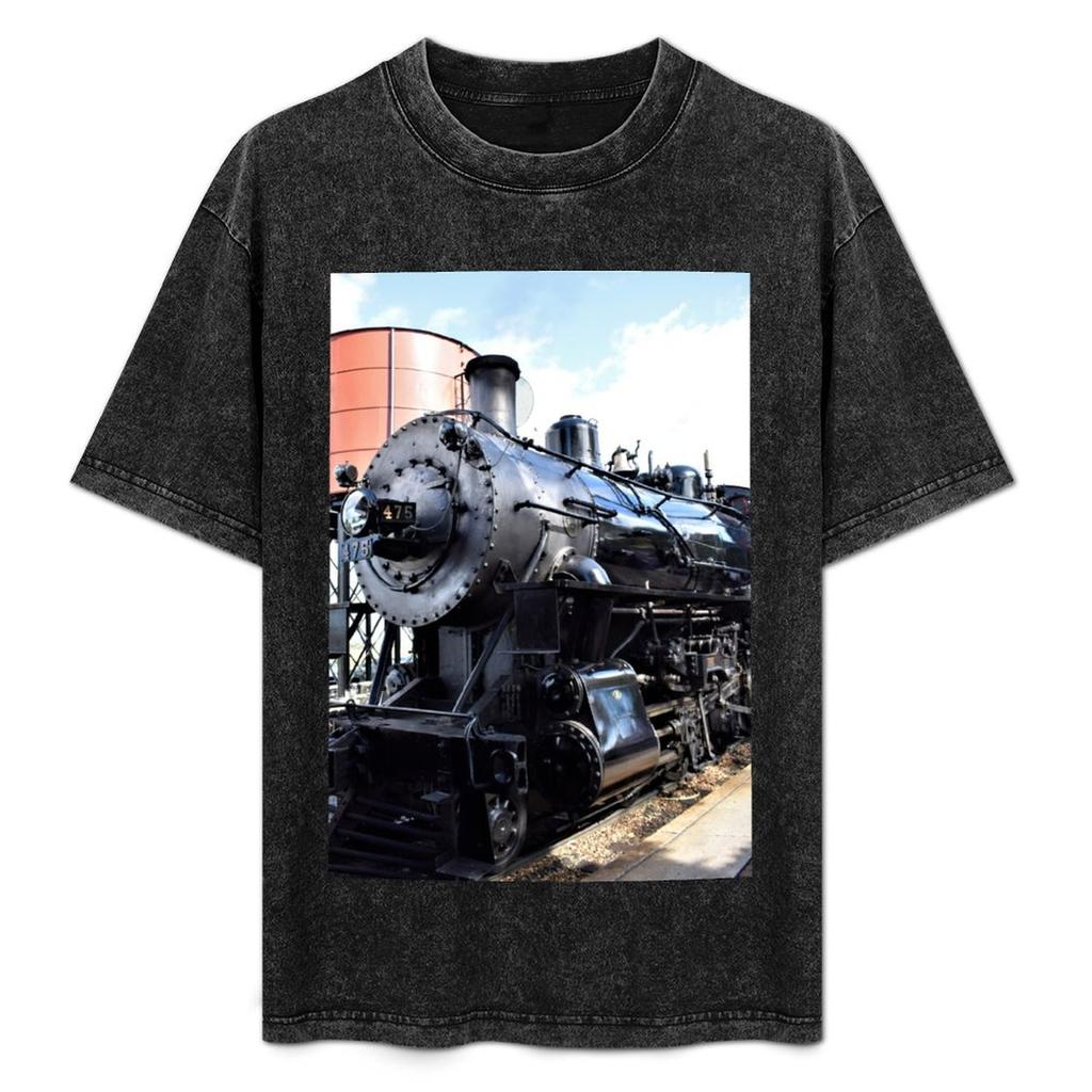 475 Steam Engine Tshirt No Iron Casual Short Sleeve Top
