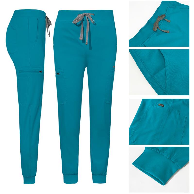 Unisex Short Sleeve Quick-Drying Scrub Suit for ICU Nurses - New Color, Elastic, Summer Wear.
