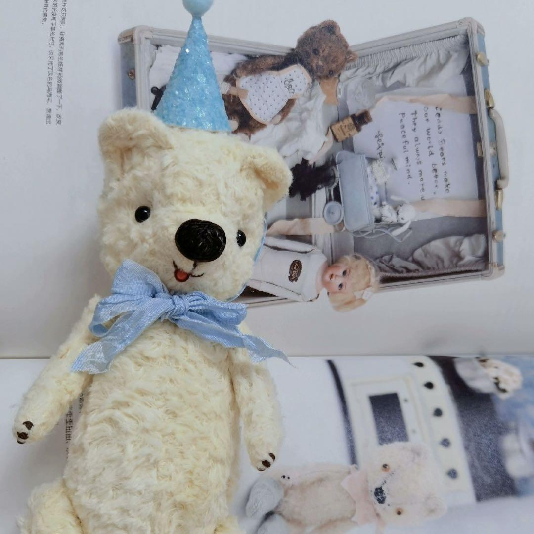 

[USED] Teddy Bear Plush Toy Handmade by Overseas Artists Cute Good-Happy Bear