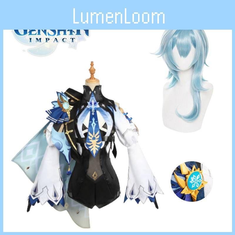 Exquisite Genshin Impact Eula Cosplay Costume Pu Bodysuit Set For Halloween And Christmas