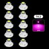 10Pcs Car Interior Indicator Lights Wedge Dashboard Warming Instrument Light T3 LED T4.2 T4.7 Led Bulb Canbus 3030SMD 12V Auto Lamp