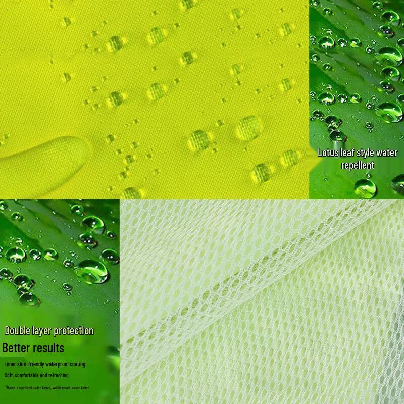 Neues Color-Block Sturmfestes 300D Oxford Outdoor Reflektierendes Regenmantelset