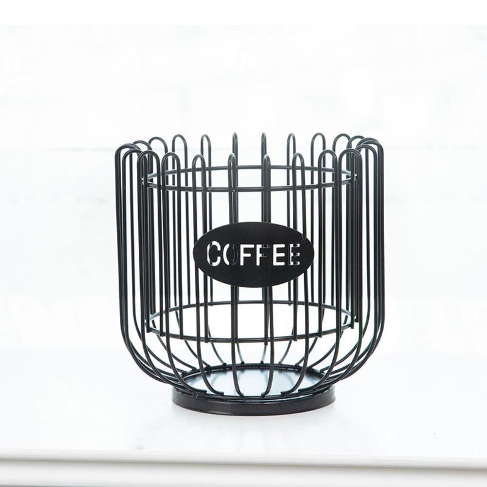 Iron Coffee Capsule Storage Basket Large Capacity Irregular Shape Coffee Pod Holder Household Coffee Creamer Container