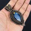 Blue Flash Labradorite Handmade Pendant, Natural Gemstone Jewelry, 999 Copper Wire Wrapped Pendant Jewelry, For Gift