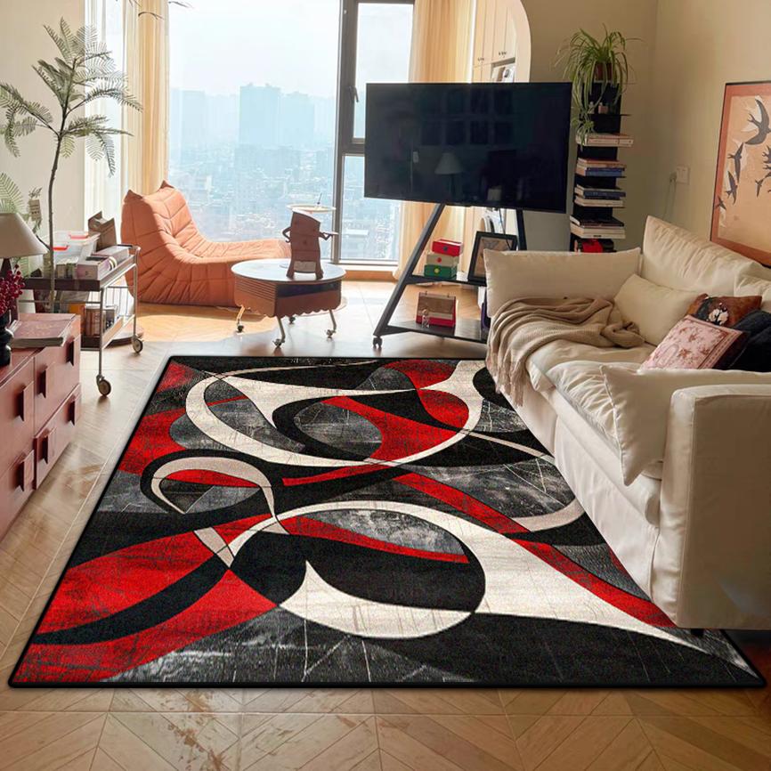Modern Abstract Non-slip Carpet for Live Room Big Size Soft Bedroom Decoration Rug Easy Cleaning Sofa Table Mat Customizable