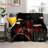 Drum Kit Drum Stand Set Music Instruments Soft Flannel Blanket for Beds Bedroom Sofa Picnic,Throw Blanket Outdoor Leisure Gift