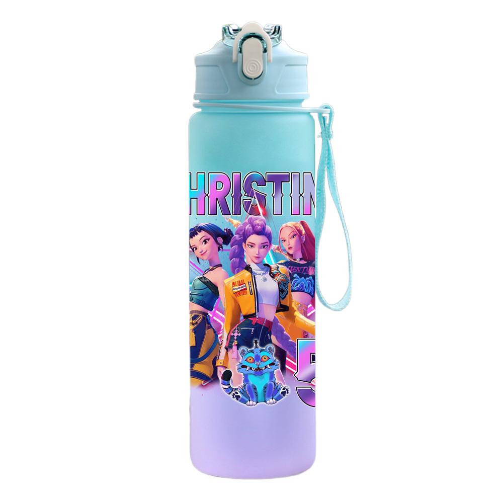 750ml Wasserflasche K-Pop Demon Hunters Bedruckt Große Kapazität Trinkbecher Tragbar Outdoor Sport Wasserbecher Kinder Kinder Geschenk