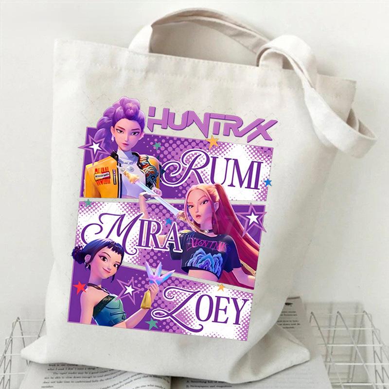 Witch Hunters Peripheral Printing Fashion Shoulder Bag Women's Large Capacity Student Portable Tote Bag Canvas Bag