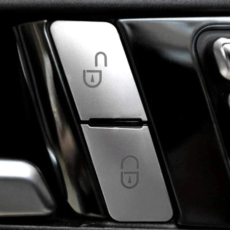 2025 Hot Racing Grills Car Interior Door Seat Memory Lock Buttons Trim Covers Stickers Fit For Mercedes Benz C E Class W204 W212