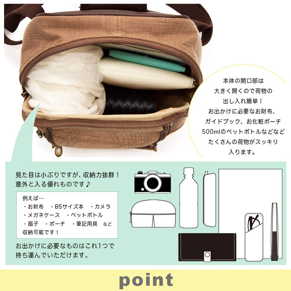 Creare Kiki Lekki Rozmiar A4 Wykonany w Kimono Garbowany Taniną z Persymony Daruma Wielokrotny Idealny Prezent Urodzinowy dla Damskiego Plecaka, Japonia, Styl,