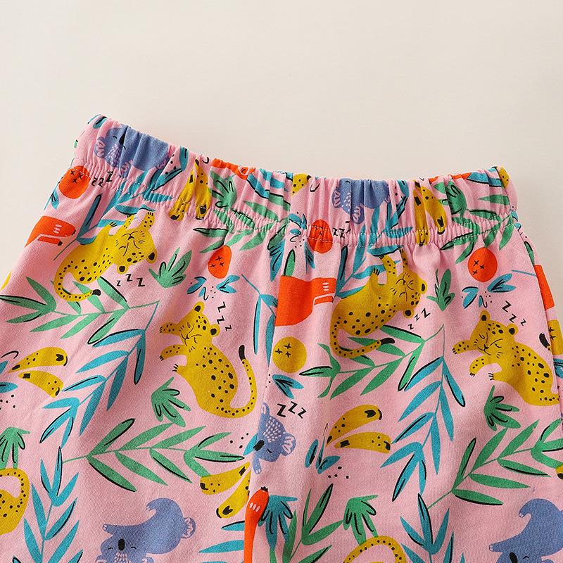 Completo Estivo a Maniche Corte da Bambina 2024 Abbigliamento per Bambini T-shirt + Pantaloncini a Quadri Set da 2 Pezzi Outfit Casual