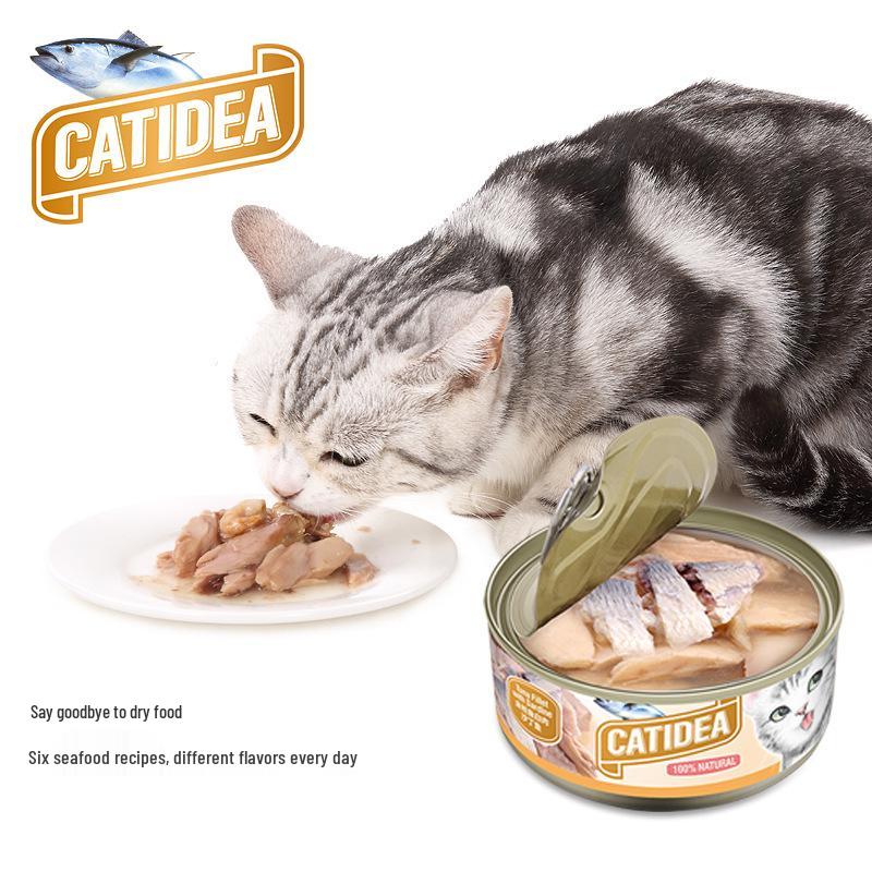Meowlesi Canned Cat Treats, Fish & Seafood, 85/156g, 6-Pack