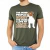 Printed Teenagers Round Neck Tshirt Brand The More People I Meet The More I Love My Jack Russell Stylish For Him Tee Shirt