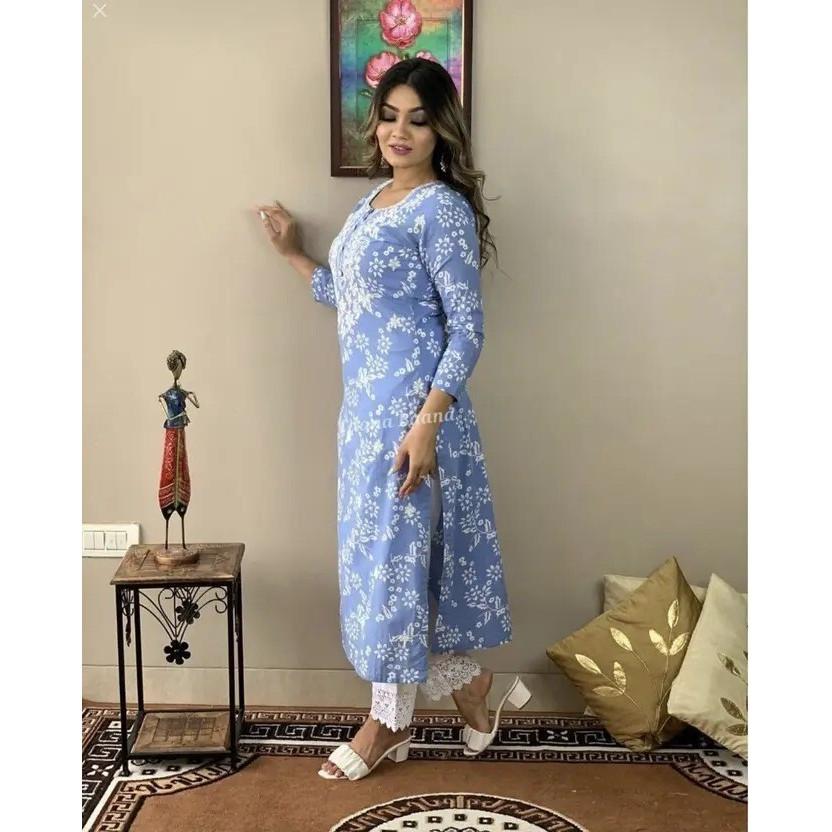 Women Bollywood Top Tunic Kurta Pant Set Indian Designer Ethnic Kurti Dress VFP-1860a