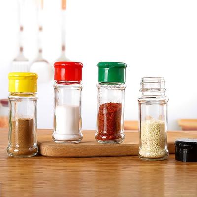 Cam Şişe Gövdesi Baharat Saklama Kavanozu 80ML/100ML Baharat Şişesi Baharat Kavanozu Mutfak