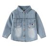 and Autumn Children's Clothing Boys' Long-Sleeved Shirt Jacket Small and Medium-Sized Children's Dachshund Lapel Cardigan Top Long-Sleeved Shirt