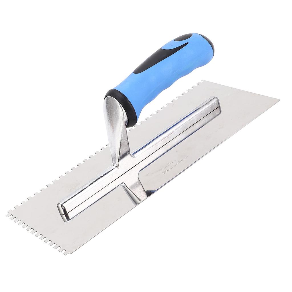 4 mm quadratische Zahnkelle, Edelstahl-Handzahnungskelle mit weichem Griff für Zementbetonmaurer