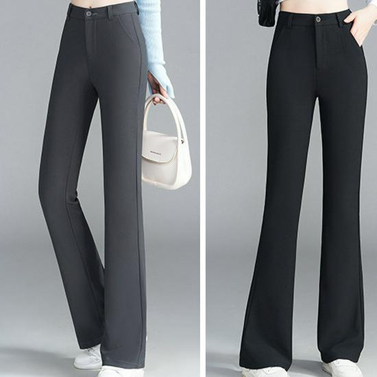 

Velvet Micro-Flare Pants for Women - Spring/Winter 2024 Slimming Casual Goddess Style M (96-105 lbs)