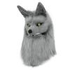 Furry Head Mask Animal Wolf Dog Plush Faux Fur Masks for Halloween Masquerade Cosplay Costume Props