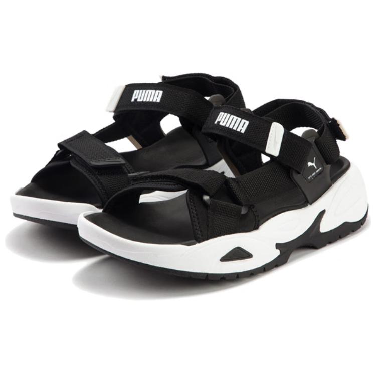 Puma Traek Lite Comfortable Casual Beach Sandals Unisex Sandals Black White 389075-08