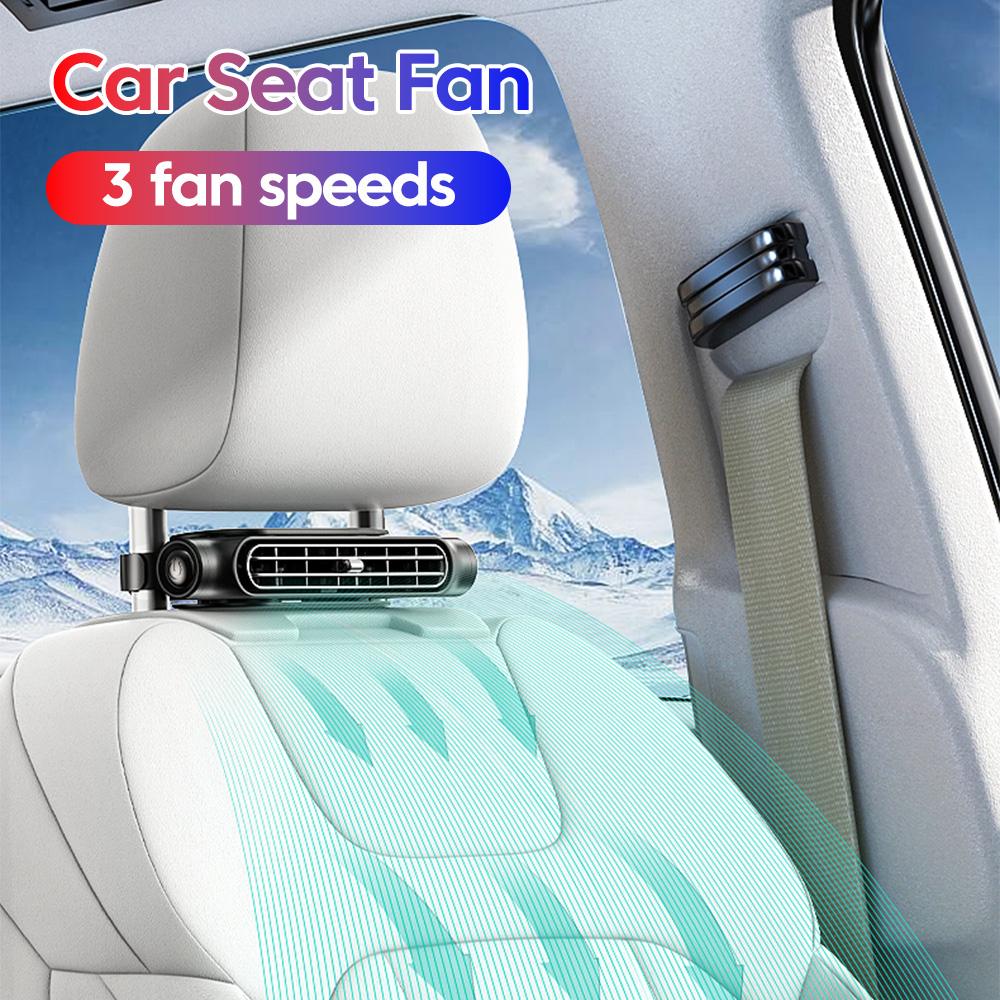 Portable Car Seat Fan Car Front Rear Headrest Backrest Cooling Electric Fan USB Power Supply Fan Air Conditioner