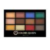 Colors Queen 12 Multicolor Eyeshadow Palette with Brush Applicator& Shimmer Finish, Long Lasting, Easy to Blend, 18g (Matte)