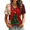 Women's Casual Short Sleeve Christmas Print T-Shirt