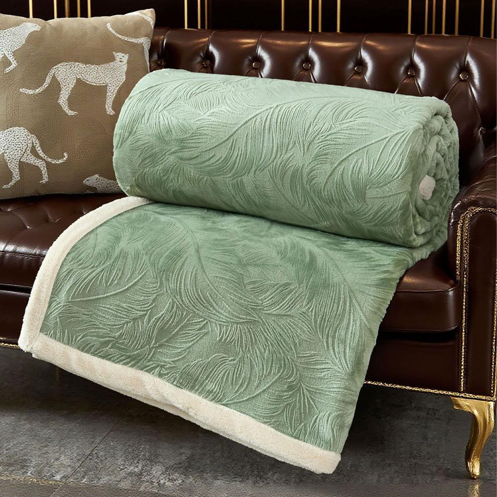 Light Luxury Autumn Winter Blanket Sofa Air Conditioning Single Double Soft Milk Fleece Blankets for Warm Sleeping Quilt