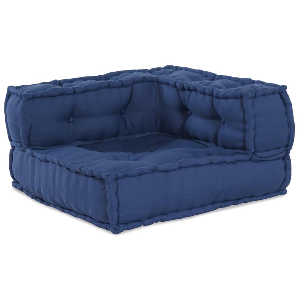 Modular Sofa Set 3 Pcs Indigo 140 X 70 X 36 Cm Fabric