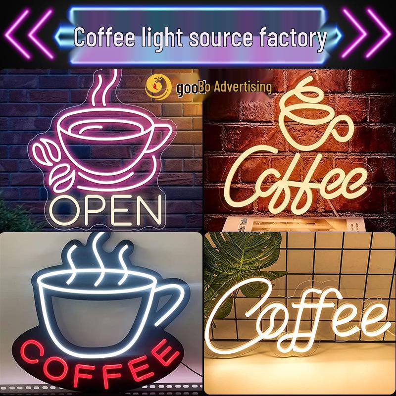 Creative Coffee Neon LED Lamp - Luminous Teacup Sign for Bar and Cafe Decor