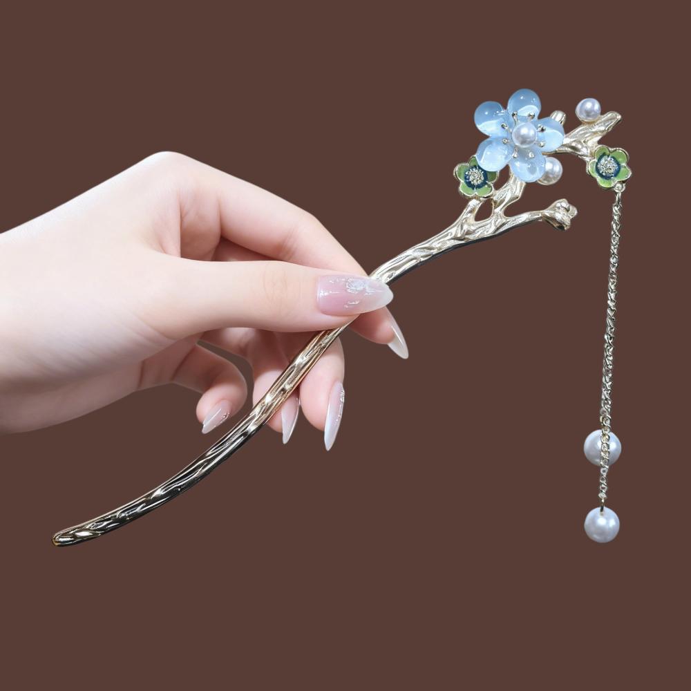 Vintage Chinese Style Hair Sticks Pins for Women Flower Metal Hairpins For Updos Elegant Hair Accessories For Bun Hairstyle