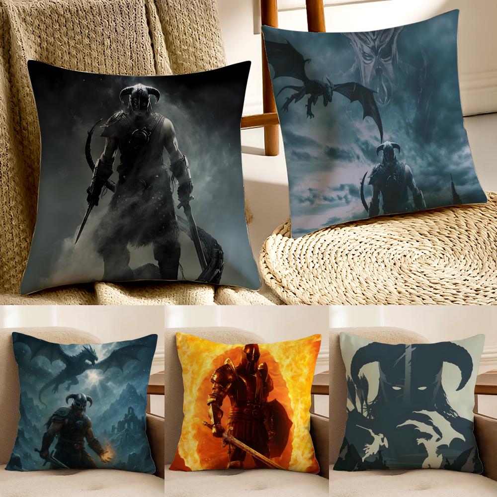 Game OpenWorld The EElder SScrolls V Cushion Cover Pillowcase Antidustmite living Room Sofa Decor Cushion Room
