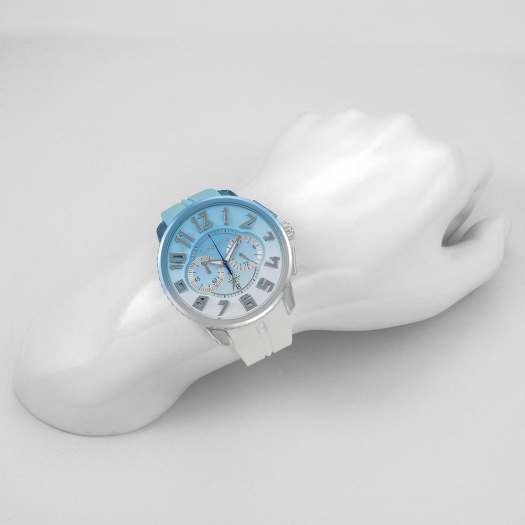 Tendence 51mm Watch TY146105, Light BlueWhite Dial, Aluminum, Mineral Glass, Quartz Movement, Officially Imported, Blue