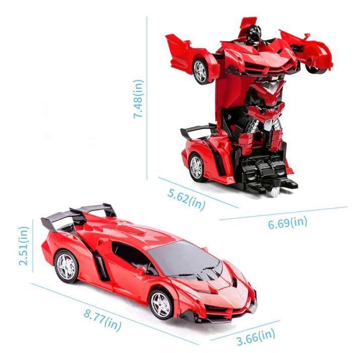 SHOP-STORY - 2-in-1 Remote Control Car That Transforms Into a Robot - Color Red