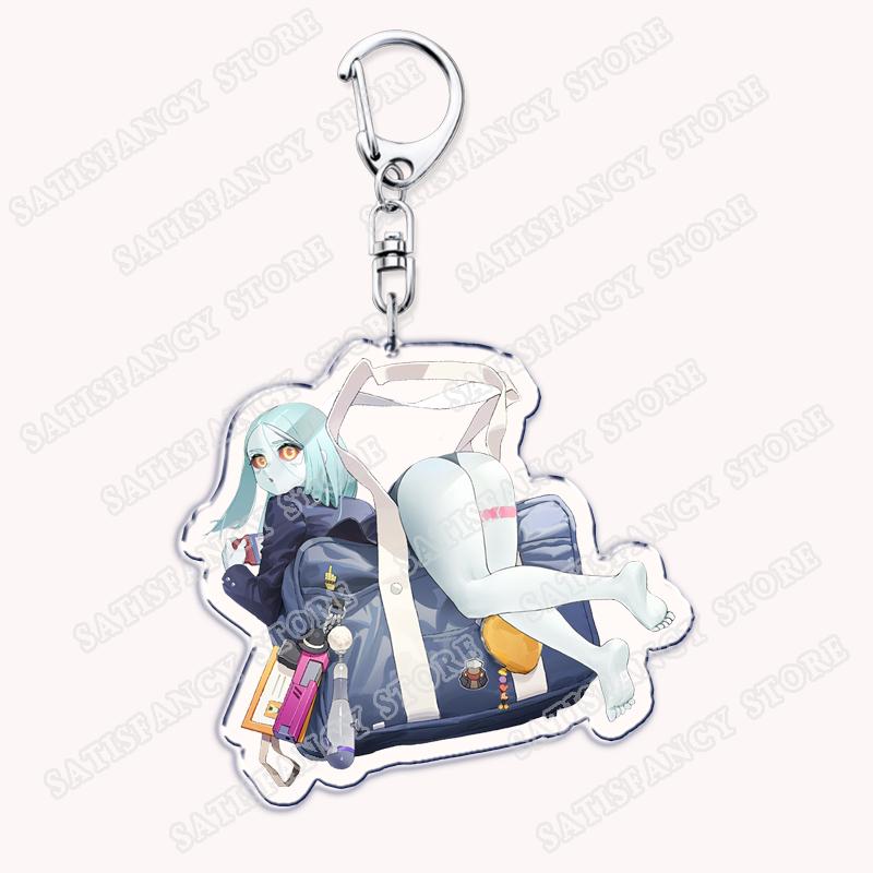 Portachiavi Anime Cyberpunk per Donne Accessori Borsa Edgerunners Rebecca Lucy Gloria Faraday Portachiavi Gioielli Fan Amici Regali