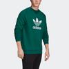 Adidas Originals Trefoil Casual Sport Crew Neck Sweatshirt Men Sweatshirt Green FL1774